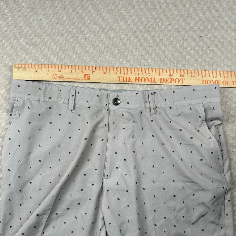 Adidas Golf Shorts Mens 38 Performance Stretch Grippy Waist All Over Print Trees